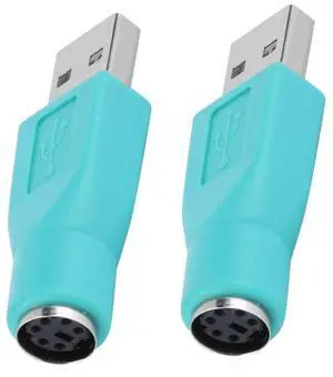 2pcs PS/2 Female to USB Male Adapters Converters for PC Keyboard Mouse Mice 2pcs PS/2 Female to USB Male Adapters Converters for PC Keyboard Mouse Mice