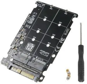 2 In 1 M.2 Nvme SATA U2PCB M.2 NVME SSD Key M Key B SSD To U.2 SFF-8639 Adapter Pcie M2 Converter Desktop Computer Parts