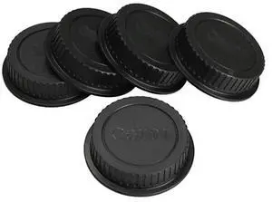 5Pcs Rear Lens Cap Dust Cover for EF ES-S EOS Series Lens Black