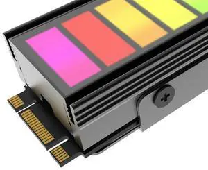SSD2280 Heat Dissipation Vest M.2 NVME SSD Heatsink 5V 3 Pin ARGB Brass Heat Sink B