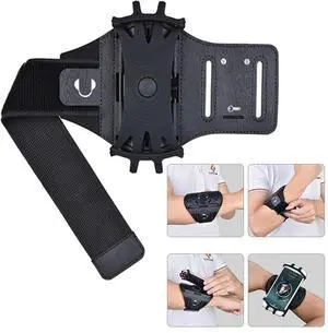 Running Armband Sports Arm Band Adjustable Sports Wristband 360 Degree Rotating Running Phone Armband for Gym Workout
