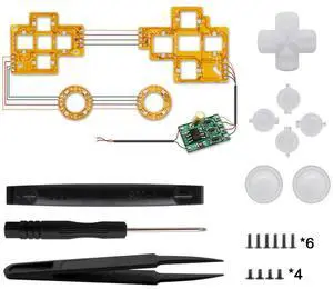 Thumsticks Face Buttons DTF LED Kit 6-Color Luminated D-Pad for PS4 Controller Electronic Machine Accessories