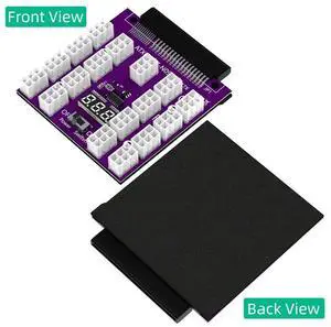ATX 17 X 6Pin Power Supply Breakout Board Adapter Converter For Ethereum BTC Mining