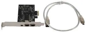 1394 Firewire Card,Pcie 3 Ports 1394A Firewire Expansion Card, PCI Express To External IEEE 1394 Adapter Controller