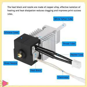 High-Temperature Resistance Hotend Heater Block,High-Speed Assembled Extruder Hot End Kit For Ender 3 V3 SE 3D Printer