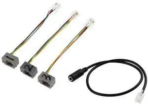 ALLOYSEED RJ9 4P4C Male to 3.5mm Female Adapter cable with 3.5mm Headset jack to RJ9 Desk Phones Jack Wire for Avaya/