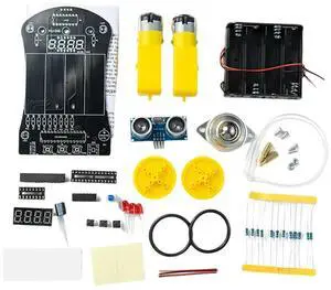 51 MCU Car DIY Electronic Kit Ultrasonic Obstacle Avoidance Car Automatic Ranging Robot Programming DIY Kit