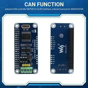Waveshare RS485 CAN HAT For Raspberry Pi Allows Stable Long-Distance Communication Supports Raspberry Pi Series Boards Waveshare RS485 CAN HAT For Raspberry Pi Allows Stable Long-Distance Communication Supports Raspberry Pi Series Boards