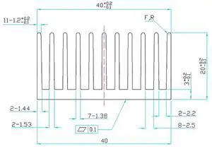 2 Pcs 40Mm Heatsink Kit 120Mm X 40Mm X 20Mm, Cooler Aluminum Heatsink For Cooling LED Peltier Thermal Module