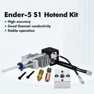 Ender-5 S1 Hotend Kit Titanium Alloy+Copper Throat Heater Block Silicone Cover Ender-5 S1 3D Printer Parts