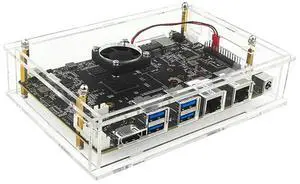 For Banana Pi F3 BPI-F3 Acrylic Case Transparent Shell Protective for Banana Pi BPI-F3 Development Board with Fan