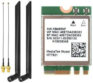 MT7921 6 2.4G 5G Gigabit Network Card Desktop Computer Laptop Built-In Wireless Network Card With External Antenna