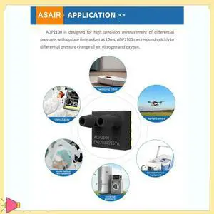 ASAIR ADP2100 -500-+500Pa Digital Gas Differential Pressure High-Precision Sensor Replacement Accessories