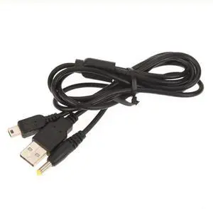 1.2m Charge Cable Cord Game Console Accessories 2 in 1 Data Charge Cable Cord Replacement Lightweight for PSP 2000 3000