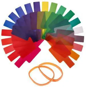 20pcs Flash Speedlite Color Gels Filters for DSLR Camera