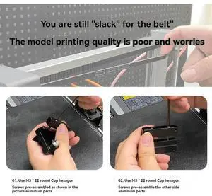 Timing Belt Tensioner Kit For Anycubic Kobra 3 3D Printer Belt Tightening And Loosening For Neptune 4 Max Accessories
