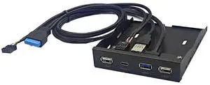 USB3.2 GEN1 TYPE-C Floppy Drive Panel 3.5-Inch HUB 19PIN To C Port Reversible Plug-In 5Gbps Durable Easy Install