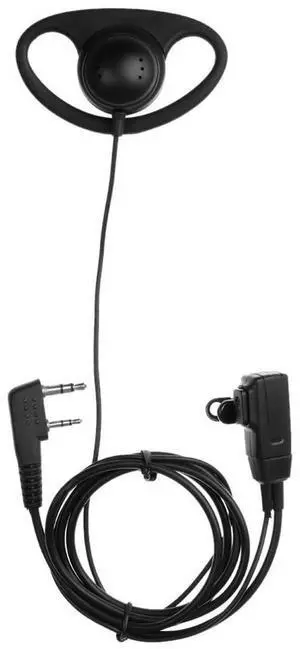 D-Shape Walkie Talkie Headset with MIC PTT Walkie Talkie Earpiece Headset Multifunctional for Baofeng Kenwood Puxing TYT Radio