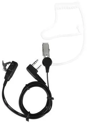 2 Pin Walkie Talkie Earpiece Headset Multifunctional PTT Mic Earphone Walkie Talkie Headset Privacy for Kenwood Radio