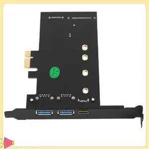 Dual USB3.0 & Type-C M.2 Pcie Adapter M2 SSD SATA B Key To PCI-E Controller Converter Riser Card For 2280 2260 2242 2230 NGF