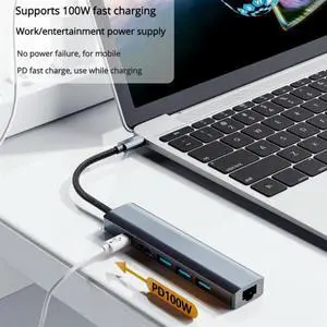 PD RJ45 Docking Station For Thunderbolt Dock Adapter Type C To Usb 3 0 Splitter Hub Laptop Usb Expander Gigabit Hub PD RJ45 Docking Station For Thunderbolt Dock Adapter Type C To Usb 3 0 Splitter Hub Laptop Usb Expander Gigabit Hub
