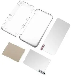 Transparent Protective Cover Case + Screen Film for 2DS XL