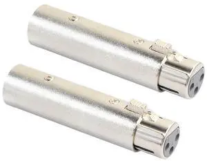 2x XLR 3Pin Male to Female Phase Reversal Adapter Plug Socket Cable Connect
