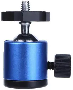 1/4inch Mini Ball Head Mount Replacement Small Camera Tripod Head Mini Ball Head l Mount Tripod Head Blue for DSLR Camera