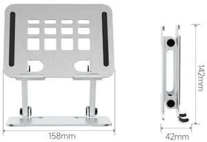 Aluminum Tablet Stand Holder for Desk Dual Rod Support Tablet Holder Adjustable Riser Applicable to 4-12.8inch