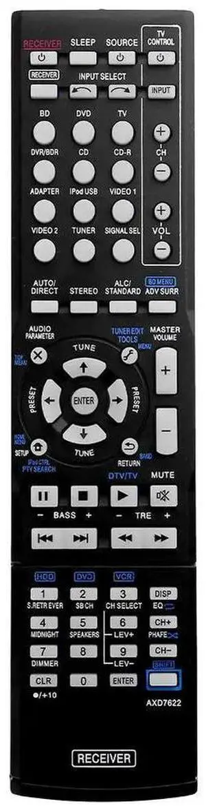 Remote Controller Plastic Remote Controller Replacement for Pioneer VSX-521 AXD7660 VSX-422-K AXD7662