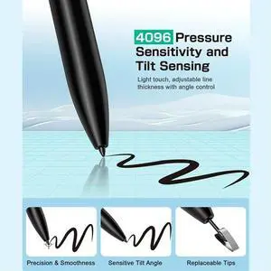 EMR Digital Stylus Pen with Eraser for Remarkable 2,4096 Pressure Levels,Palm Rejection,for Remarkable//Wacom