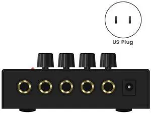 LQ-01 4 Channel Mixer 4 Input 1 Output DC 5V Portable Mini Audio Mixer 4 Channels Mixers Mixing Console US Plug