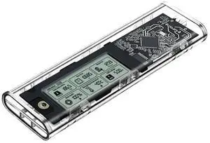 M.2 NVME/NGFF Dual Protocol SSD Enclosure Transparent Hard Drive Case USB3.2 With ligent Display SATA SSD Adapter