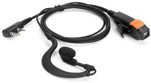 2 Pin Walkie Talkie Headset Earphones K-Plug PU Wired Headphone Earphone Dual PTT with Microphone for Kenwood Baofeng 888S TYT