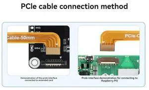 For Raspberry Pi 5 PCIe to USB3.2 Gen1 Board 5Gbps PCIe to 4xUSB3.2 Expansion Board Driver-Free Plug and Play