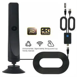 TV Digital Antenna with Signal Booster HD Antenna Support 4K 1080P Portable Antenna 50 Miles Range Plug Play for Outdoor Indoor