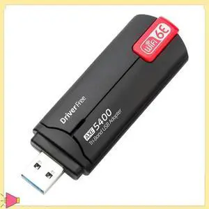 AX5400 6e Adapter 5400Mhz USB3.0 Adapter 2.4G/5G/6Ghz Adapter WPA3 802.11AX Wireless Network Card For Win 10/11