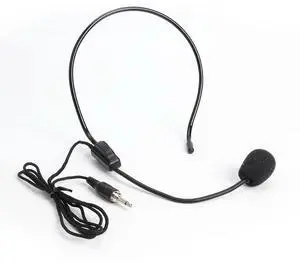 1.1m Head Mounted Microphone 3.5mm Wired Headset Mic for Teacher Guide Speech