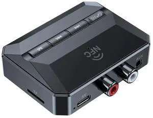Audio Adapter Bluetooth-Compatible 5.3 Wireless Receiver Built-in Signal Gain Amplifier Support TF U Disk Play