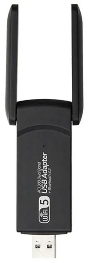 Network Card 1300Mbps 2.4G & 5G Dual Band 2-In-1 Wireless Network Card For Desktop Computer