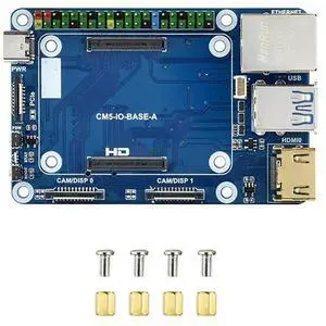 Mini Base Board for Raspberry Pi Compute Module5 JST-SH FAN USB HDMI-Compatible RJ45 Gigabit Ethernet M.2 Slot for CM5