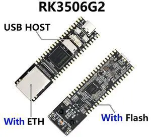 For Luckfox Lyra Plus Linux Development Board RK3506G2 Rockchip Linux Board 10/100M Network Port for MIPI Display B