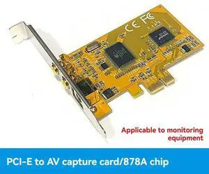 PCIE To AV 878A Video Capture Card PCIE 878 Surveillance HD Image 640X480 2 PORTS AV Svhs Terminal Connector Capture Card