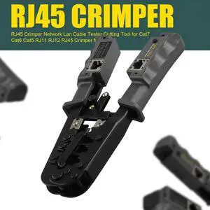 RJ45 Crimper Network Lan Cable Tester Cutting Tool For Cat7 Cat6 Cat5 RJ11 RJ12 RJ45 Crimper l Clip