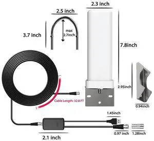 4K Digital TV Antenna 35Dbi Outdoor Free HDTV Channel 6000 Miles Long Range Signal Amplifier For ATSC/DVB-T/DMB-T/ISDB-T