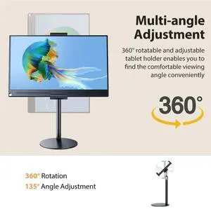 Portable Monitor Tablet Holder Standing Adjustable Monitor Stand Height Tablet Bracket Desktop Clamp Stand Mount