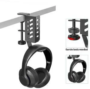 Multi-Functional Side Notebook Heat Dissipation Stand Desktop Computer Tablet Universal Rack No Drilling Black