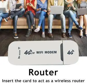 4G USB Modem Mobile Portable Wireless Adapter 4G Card Router for Home Office USB Wi-Fi Router