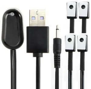 All-in-One IR Extender 1 Receiver 4 Emitter Emitters Infrared IR Repeater Kit Infrared Repeater Remote Control for Amplifier TV