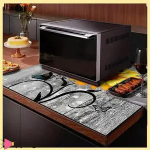 Flowers Washer Dryer Dust Cover Mat For Top Washing Machine Dust Cover Pad Fast Drying Absorbent Mat Top Protector Mat